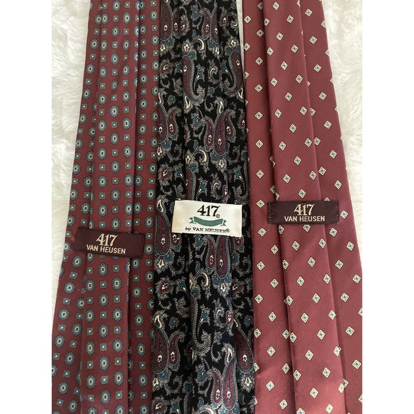 100% Silk van heusen 417 tie. Lot Of 3. Good Condition - Picture 1 of 1
